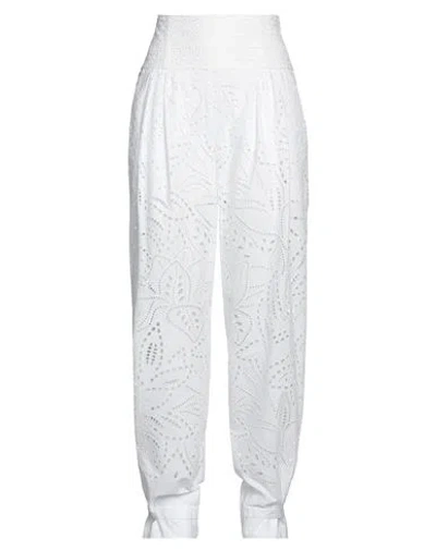 Alberta Ferretti Woman Pants White Size 4 Cotton, Polyester