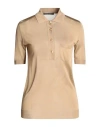 Alberta Ferretti Woman Polo Shirt Sand Size 12 Viscose In Beige