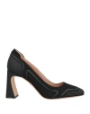 Alberta Ferretti Woman Pumps Black Size 7 Textile Fibers In Black
