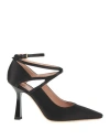 Alberta Ferretti Woman Pumps Black Size 7 Textile Fibers In Black