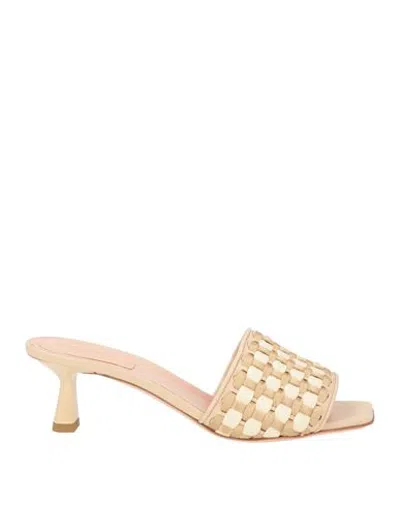 Alberta Ferretti Woman Sandals Beige Size 6 Leather In Neutral
