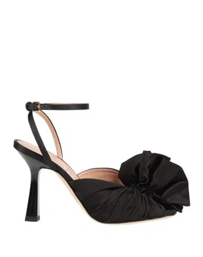 Alberta Ferretti Woman Sandals Black Size 8 Textile Fibers