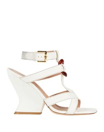 Alberta Ferretti Woman Sandals White Size 8 Leather