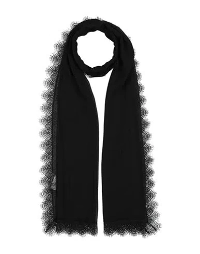 Alberta Ferretti Woman Scarf Black Size - Silk, Polyamide
