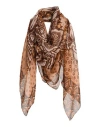Alberta Ferretti Woman Scarf Tan Size - Silk In Brown
