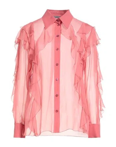 Alberta Ferretti Woman Shirt Antique Rose Size 6 Silk In Multi