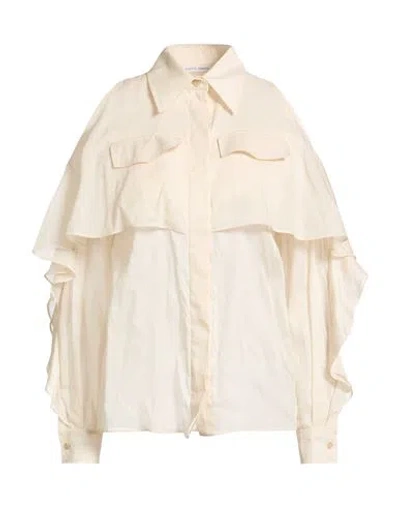 Alberta Ferretti Woman Shirt Beige Size 10 Cotton In Neutral