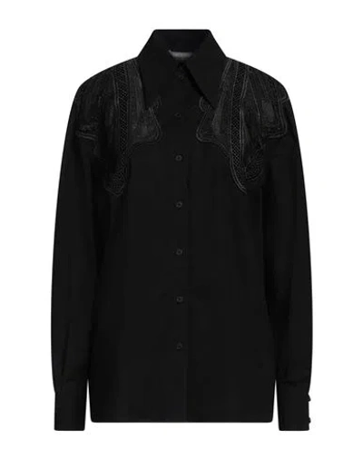 Alberta Ferretti Woman Shirt Black Size 8 Cotton, Elastane