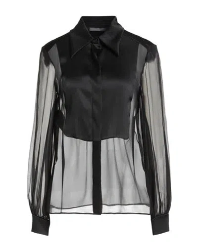 Alberta Ferretti Woman Shirt Black Size 10 Silk, Acetate