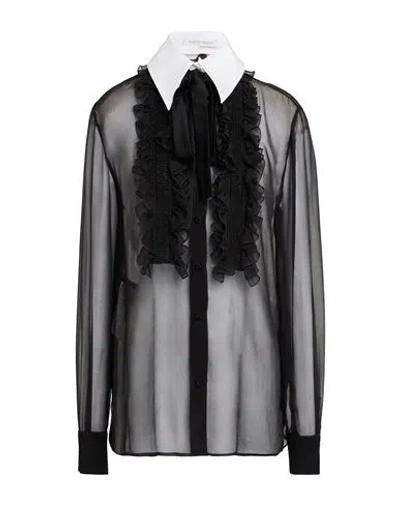 Alberta Ferretti Woman Shirt Black Size 6 Silk, Acetate, Cotton, Elastane