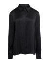 Alberta Ferretti Woman Shirt Black Size 8 Acetate, Silk In Black