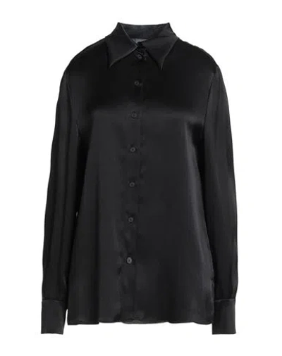 Alberta Ferretti Woman Shirt Black Size 8 Acetate, Silk