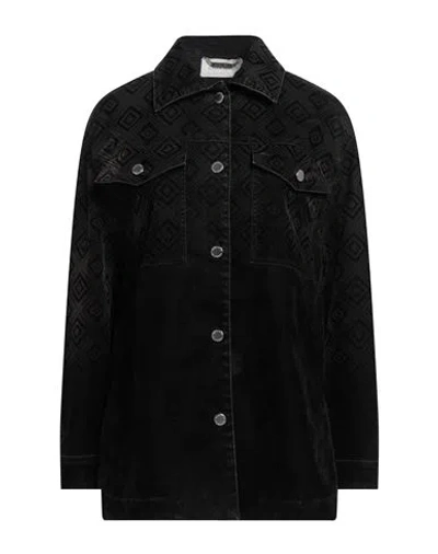 Alberta Ferretti Woman Shirt Black Size 8 Cotton, Polyester, Viscose, Elastane