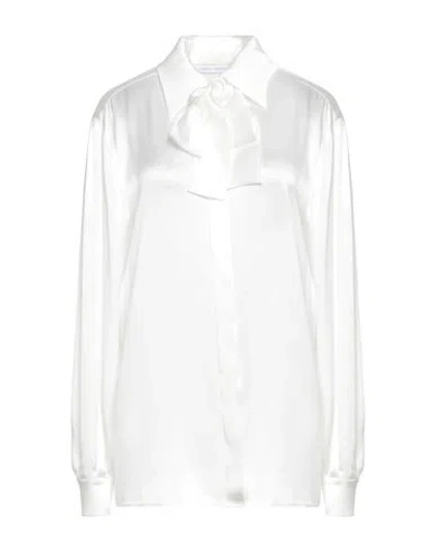 Alberta Ferretti Woman Shirt Ivory Size 8 Acetate, Silk In White