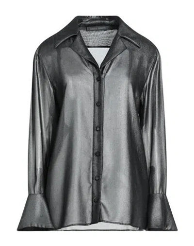 Alberta Ferretti Woman Shirt Lead Size 8 Polyester In Grey