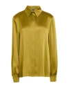 Alberta Ferretti Woman Shirt Military Green Size 4 Acetate, Silk