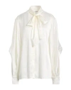 Alberta Ferretti Woman Shirt Off White Size 8 Acetate, Silk