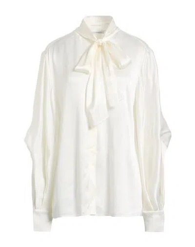 Alberta Ferretti Woman Shirt Off White Size 8 Acetate, Silk