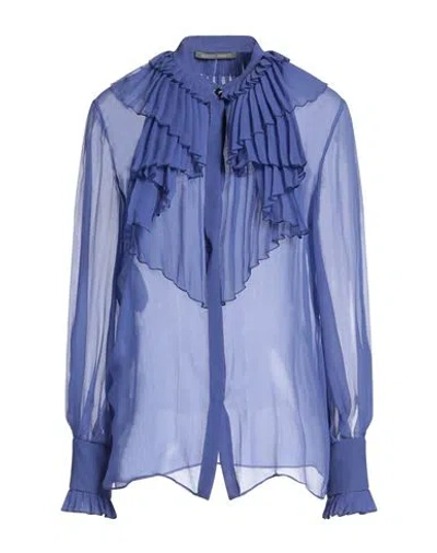 Alberta Ferretti Woman Shirt Purple Size 8 Silk