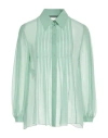 Alberta Ferretti Woman Shirt Sage Green Size 8 Silk In Sage Green