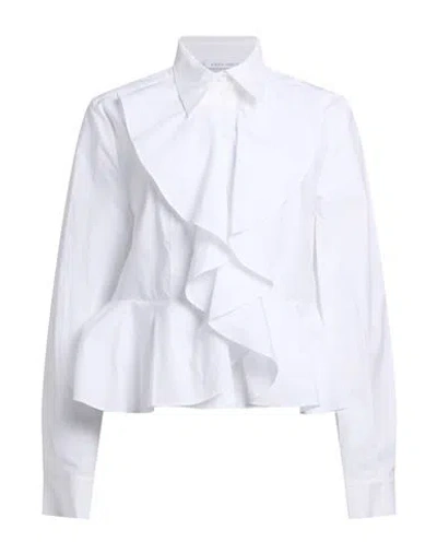 Alberta Ferretti Woman Shirt White Size 2 Cotton, Elastane