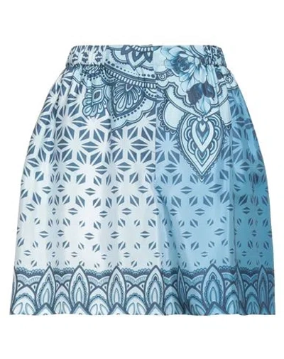 Alberta Ferretti Woman Shorts & Bermuda Shorts Azure Size 6 Silk In Blue