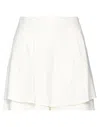 Alberta Ferretti Woman Shorts & Bermuda Shorts Ivory Size 8 Linen, Viscose, Elastane In White