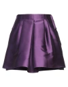 Alberta Ferretti Woman Shorts & Bermuda Shorts Purple Size 6 Polyester, Silk
