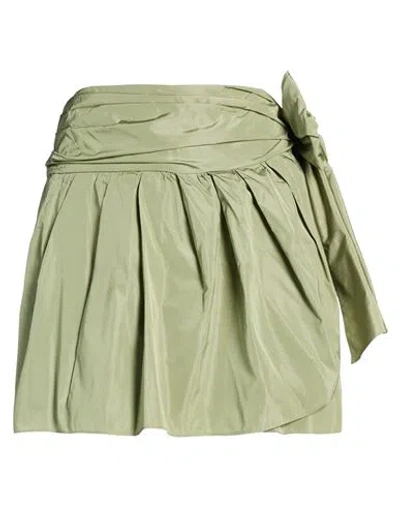 Alberta Ferretti Woman Shorts & Bermuda Shorts Sage Green Size 8 Polyester, Silk