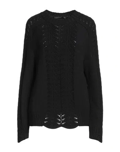 Alberta Ferretti Woman Sweater Black Size 10 Virgin Wool