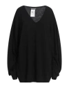 Alberta Ferretti Woman Sweater Black Size 12 Virgin Wool, Cashmere