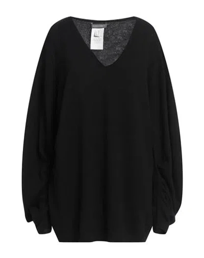 Alberta Ferretti Woman Sweater Black Size 12 Virgin Wool, Cashmere