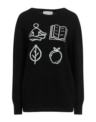 Alberta Ferretti Woman Sweater Black Size 2 Wool, Cashmere