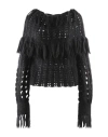 Alberta Ferretti Woman Sweater Black Size 6 Mohair Wool, Polyamide, Virgin Wool In Black
