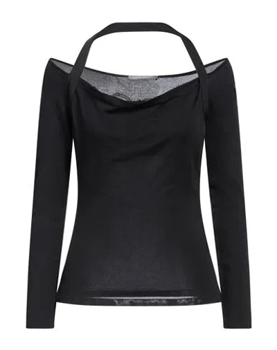 Alberta Ferretti Woman Sweater Black Size 6 Viscose, Polyamide