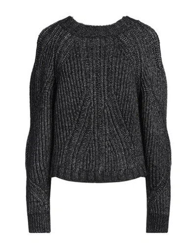 Alberta Ferretti Woman Sweater Black Size 6 Viscose, Wool, Polyester, Polyamide, Elastane