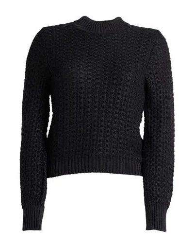 Alberta Ferretti Woman Sweater Black Size 8 Mohair Wool, Polyamide, Virgin Wool, Cotton