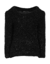 ALBERTA FERRETTI ALBERTA FERRETTI WOMAN SWEATER BLACK SIZE 8 POLYAMIDE, POLYESTER, VIRGIN WOOL, ELASTANE