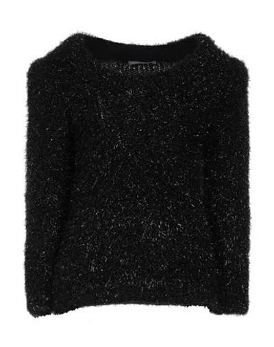 Alberta Ferretti Woman Sweater Black Size 8 Polyamide, Polyester, Virgin Wool, Elastane