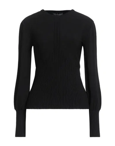 Alberta Ferretti Woman Sweater Black Size 8 Viscose, Polyamide, Elastane
