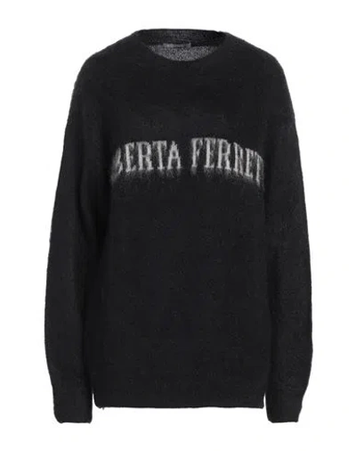 Alberta Ferretti Woman Sweater Black Size M Mohair Wool, Polyamide, Virgin Wool