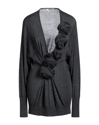 Alberta Ferretti Woman Sweater Charcoal Size 2 Virgin Wool In Gray