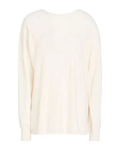 Alberta Ferretti Woman Sweater Cream Size 4 Virgin Wool, Silk, Cashmere In White