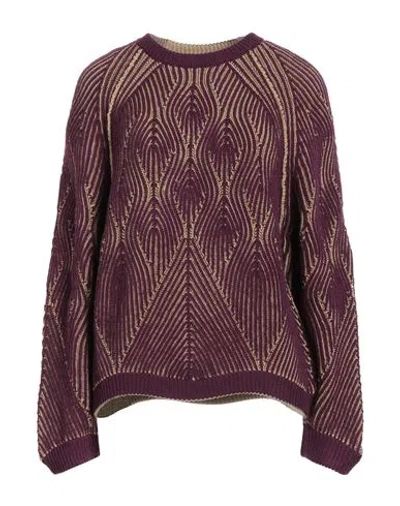Alberta Ferretti Woman Sweater Deep Purple Size 10 Virgin Wool