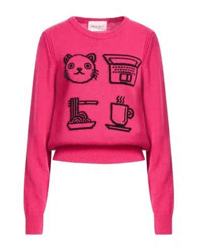 Alberta Ferretti Woman Sweater Fuchsia Size 4 Virgin Wool, Cashmere In Pink