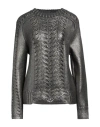 Alberta Ferretti Woman Sweater Grey Size 12 Virgin Wool In Grey
