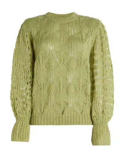 Alberta Ferretti Woman Sweater Light Green Size 4 Mohair Wool, Polyamide, Virgin Wool, Elastane