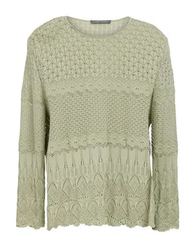 Alberta Ferretti Woman Sweater Light Green Size 6 Cotton