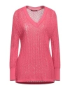Alberta Ferretti Woman Sweater Magenta Size 4 Viscose, Polyamide In Magenta