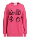 Alberta Ferretti Woman Sweater Magenta Size 6 Wool, Cashmere